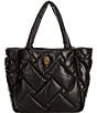 Color:Black - Image 1 - Kensington Shopper Puff Tote Bag