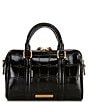 Kurt Geiger London Kensington Small Black Boston Croc Satchel Bag, Color:Black - Image 2