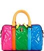 Kurt Geiger London Kensington Small Boston Neon Rainbow Satchel Bag, Color:Mult/Other - Image 1