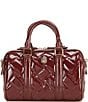 Kurt Geiger London Kensington Small Boston Satchel Bag, Color:Wine - Image 1