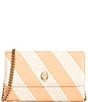 Color:Peach - Image 1 - Kensington Stripe Crossbody Bag
