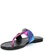 Color:Multi - Image 4 - Kensington Metallic Rainbow Leather T-Bar Sandals