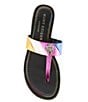 Color:Multi - Image 5 - Kensington Metallic Rainbow Leather T-Bar Sandals