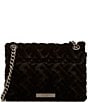 Kurt Geiger London Kensington Velvet Mini Kensington Crossbody Bag, Color:Black - Image 2