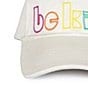 Kurt Geiger London Kg Be Kind Rainbow Embroidered Baseball Cap, Color:Dark Beige - Image 3