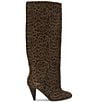 Kurt Geiger London Lambeth Slouchy Suede Leopard Tall Boots - Image 1