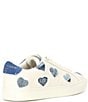 Color:Navy - Image 2 - Lane Love Denim Heart Lace-Up Sneakers