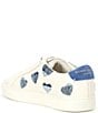 Color:Navy - Image 3 - Lane Love Denim Heart Lace-Up Sneakers