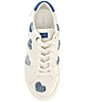 Color:Navy - Image 5 - Lane Love Denim Heart Lace-Up Sneakers