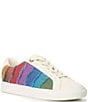 Color:Multi/Denim - Image 1 - Lane Stripe Denim Rainbow Sneakers