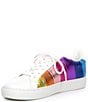 Color:Multi - Image 4 - Lane Stripe Metallic Rainbow Sneakers