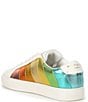 Color:Green - Image 3 - Lane Stripe Metallic Rainbow Sneakers