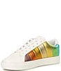 Color:Green - Image 4 - Lane Stripe Metallic Rainbow Sneakers