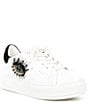 Color:White - Image 1 - Laney Leather Embellished Eye Platform Sneakers