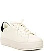 Color:White/Black - Image 1 - Laney Leather Lace-Up Platform Sneakers