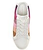 Color:Pink - Image 5 - Laney Metallic Rainbow Stripe Rhinestone Embellished Platform Sneakers