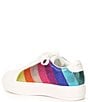 Color:Multi - Image 3 - Laney Metallic Rainbow Stripe Rhinestone Embellished Platform Sneakers