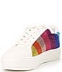 Color:Multi - Image 4 - Laney Metallic Rainbow Stripe Rhinestone Embellished Platform Sneakers