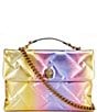 Color:Multi - Image 1 - Large Kensington Pastel Rainbow Metallic Ombre Shoulder Bag