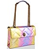 Color:Multi - Image 4 - Large Kensington Pastel Rainbow Metallic Ombre Shoulder Bag