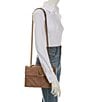 Color:Taupe - Image 4 - Large Kensington Quilted Suede Shoulder Bag