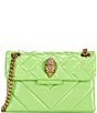 Color:Green - Image 1 - Leather Mini Kensington Rhinestone Eagle Crossbody Bag