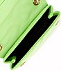 Color:Green - Image 3 - Leather Mini Kensington Rhinestone Eagle Crossbody Bag