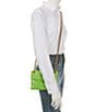 Color:Green - Image 4 - Leather Mini Kensington Rhinestone Eagle Crossbody Bag