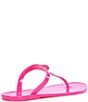 Color:Fuchsia - Image 2 - Maddison T-Bar Drench Slip On Thong Sandals