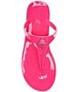 Color:Fuchsia - Image 5 - Maddison T-Bar Drench Slip On Thong Sandals