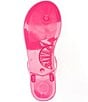 Color:Fuchsia - Image 6 - Maddison T-Bar Drench Slip On Thong Sandals