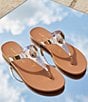 Kurt Geiger London Maddison Patent Two Tone Logo Ornament T-Bar Sandals - Image 6