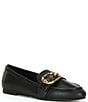 Color:Black - Image 1 - Mayfair Buckle Eagle Head Leather Loafers