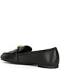 Color:Black - Image 3 - Mayfair Buckle Eagle Head Leather Loafers