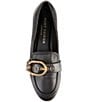 Color:Black - Image 5 - Mayfair Buckle Eagle Head Leather Loafers