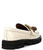 Color:White - Image 2 - Mayfair Leather Eagle Head Buckle Chunky Loafers