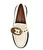 Color:White - Image 5 - Mayfair Leather Eagle Head Buckle Chunky Loafers