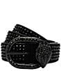 Kurt Geiger London Mayfair Embellished Scratchy Suede Belt - Image 1