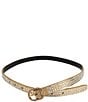 Kurt Geiger London Mayfair Metallic Embellished Scratchy Belt - Image 2