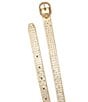 Kurt Geiger London Mayfair Metallic Embellished Scratchy Belt - Image 3