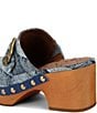 Kurt Geiger London Mayfair Quilted Denim Platform Clogs