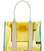 Color:Multi - Image 2 - Medium Vinyl Rainbow Shimmer Southbank Tote Bag