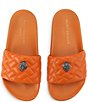 Kurt Geiger London Women's Meena Quilted Logo Ornament Pool Slide Sandals - Image 2