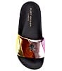 Color:Multi - Image 5 - Meena Quilted Metallic Rainbow Pool Slides