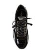 Color:Black - Image 5 - Men's Gaspar Retro Crocodile Sneakers