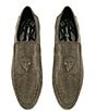 Color:Dark Brown - Image 3 - Men's Hugh Herringbone Slip-On Loafers