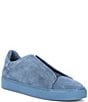 Color:Blue - Image 1 - Men's Lennon Slip-On Suede Sneakers