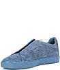 Color:Blue - Image 4 - Men's Lennon Slip-On Suede Sneakers