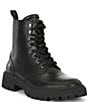 Color:Black - Image 1 - Men's Ryder Lace-Up Leather Boots
