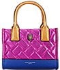 Kurt Geiger London Metallic Colorblock Extra Small Kensington Square Crossbody Tote Bag, Color:Multi - Image 1